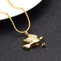 Dove Shaped Cremation Urn Necklace