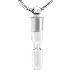 Eternal Hourglass Glass Cremation Urn Necklace