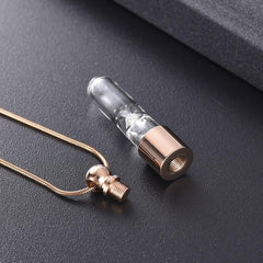 Eternal Hourglass Glass Cremation Urn Necklace
