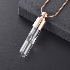 Eternal Hourglass Glass Cremation Urn Necklace