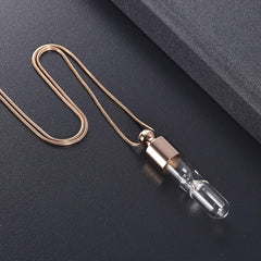 Eternal Hourglass Glass Cremation Urn Necklace