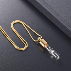 Eternal Hourglass Glass Cremation Urn Necklace
