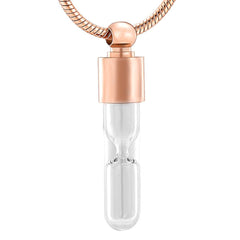 Eternal Hourglass Glass Cremation Urn Necklace