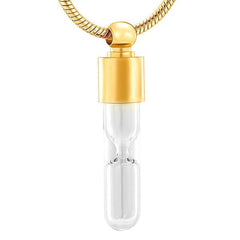 Eternal Hourglass Glass Cremation Urn Necklace