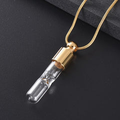 Eternal Hourglass Glass Cremation Urn Necklace