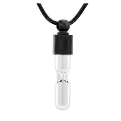 Eternal Hourglass Glass Cremation Urn Necklace