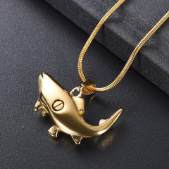 Fish Shaped Cremation Urn Necklace