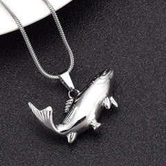 Fish Shaped Cremation Urn Necklace