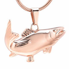 Fish Shaped Cremation Urn Necklace