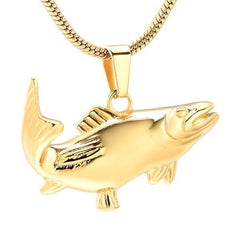 Fish Shaped Cremation Urn Necklace