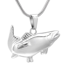 Fish Shaped Cremation Urn Necklace