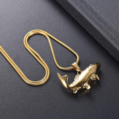 Fish Shaped Cremation Urn Necklace