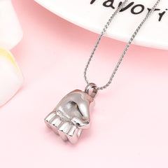 Fist Shaped Cremation Urn Necklace