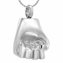 Fist Shaped Cremation Urn Necklace