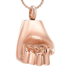 Fist Shaped Cremation Urn Necklace