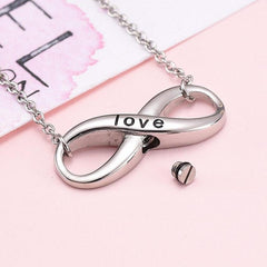 Forever Love Infinity Shaped Cremation Urn Necklace