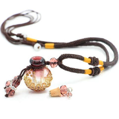 Glass Flask Shaped Cremation Urn Necklace