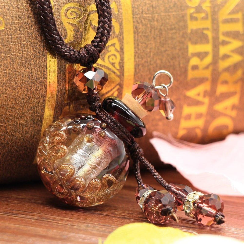 Glass Flask Shaped Cremation Urn Necklace