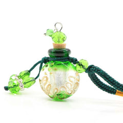 Glass Flask Shaped Cremation Urn Necklace