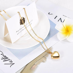 Gold/Silver Highly Polished Heart Cremation Urn Necklace