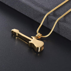 Electric Guitar Cremation Urn Necklace