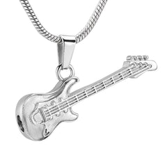Electric Guitar Cremation Urn Necklace