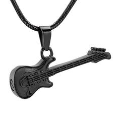 Electric Guitar Cremation Urn Necklace