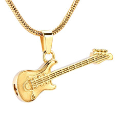 Electric Guitar Cremation Urn Necklace
