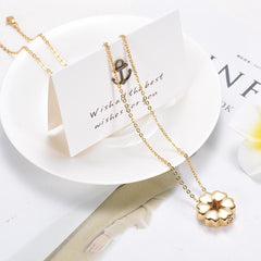 Heart Flower Cremation Urn Necklace