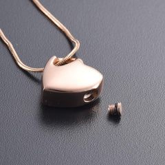 Heart Shaped Cremation Urn Necklace
