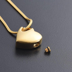 Heart Shaped Cremation Urn Necklace