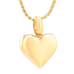 Small Heart Shaped Cremation Urn Necklace