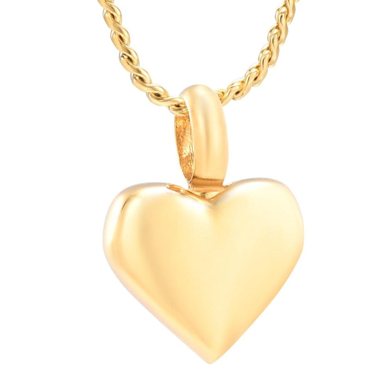 Small Heart Shaped Cremation Urn Necklace