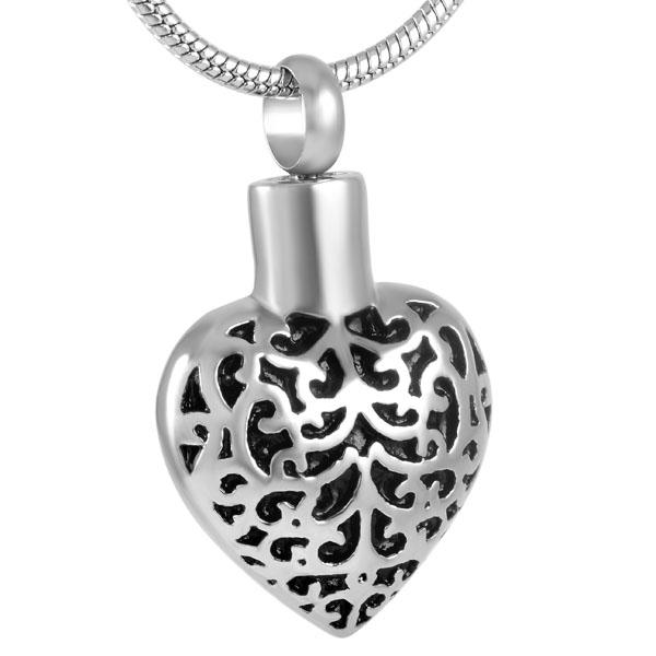 Heart Shaped Cremation Urn Necklace