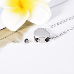 Heart Shaped Cremation Urn Necklace