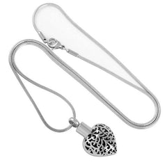Heart Shaped Cremation Urn Necklace