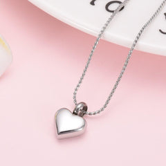 Small Heart Shaped Cremation Urn Necklace