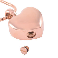 Heart Shaped Cremation Urn Necklace