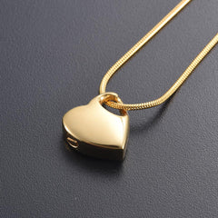 Heart Shaped Cremation Urn Necklace