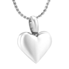 Small Heart Shaped Cremation Urn Necklace