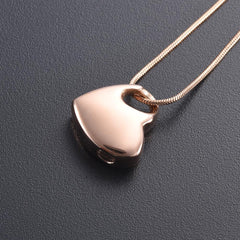 Heart Shaped Cremation Urn Necklace