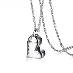 Heart Shaped Cremation Urn Necklace Engraved With "Forever In My Heart"