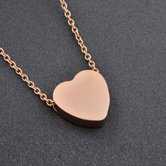Heart Shaped Cremation Urn Necklace With Etched Tree of Life