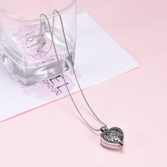 Heart Shaped Locket "Always In My Heart" Cremation Urn Necklace