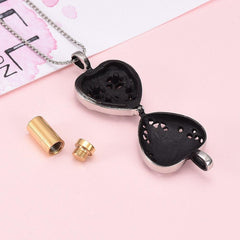 Heart Shaped Locket "Always In My Heart" Cremation Urn Necklace