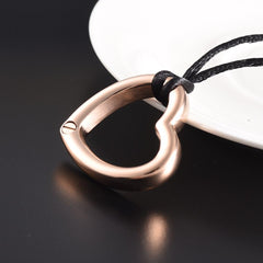 Heart Shaped Modern Cremation Urn Necklace