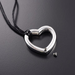 Heart Shaped Modern Cremation Urn Necklace