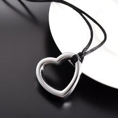 Heart Shaped Modern Cremation Urn Necklace