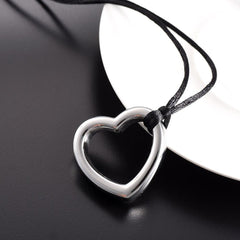 Heart Shaped Modern Cremation Urn Necklace