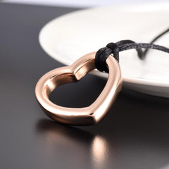 Heart Shaped Modern Cremation Urn Necklace